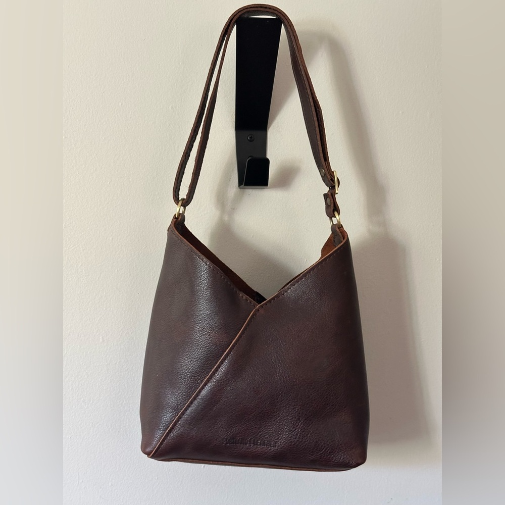 Portland Leather Naomi Shoulder Bag - Coldbrew